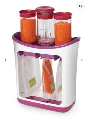 NIB Infantino Squeeze Station Food Prep & Storage with pouches White/Teal